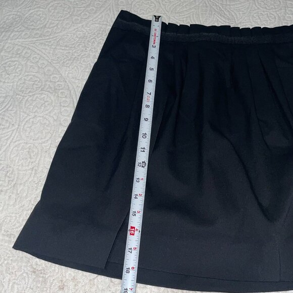 Gap Stretch Black Ruched Ribbon-Trimmed Waist Skirt with Pockets Size 4 - Picture 10 of 10